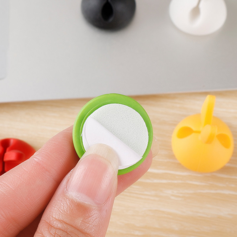 10 DB aranyos nyúlfülű kábel orsó csíptető drótszervező asztali kábeltartó öntapadó kábelrendező klips dróttartók