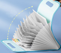 Prijenosna okomita ispitna papirnata torba za harmoniku, studentska 13-mrežna višeslojna torba za pohranu podataka, mapa velikog kapaciteta