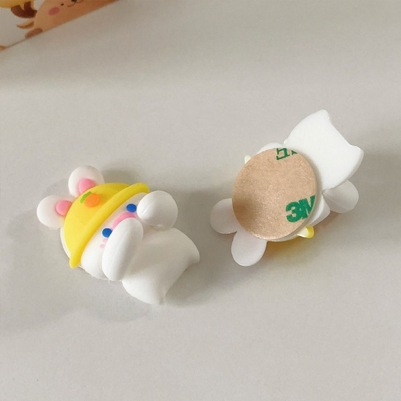 2kom Kawaii crtani organizator kabela Slatki USB punjač Linija podataka Žica Zidne kuke Držač kabela Namotač kabela za slušalice Stolni organizator