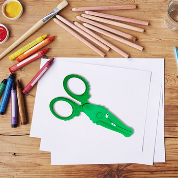 Plastic Safety Scissors Toddlers Training Scissors Paper Cutter For Kids Children DIY Art CraftToddlers Training Scissors Traini