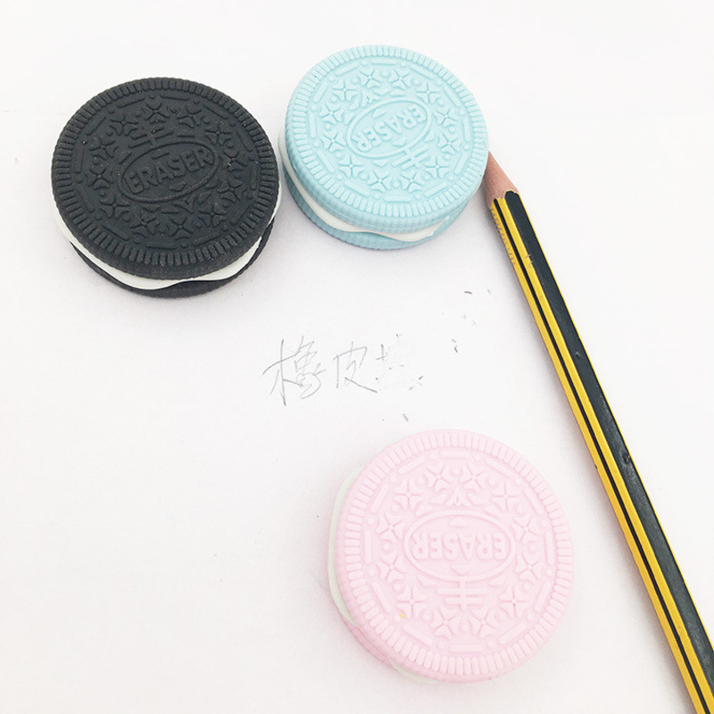 1 Pieces Cute Kawaii Creative Biscuit Gumica Gumica za Kolačiće Gumeni Pribor Školski pribor Novost Lovely Oreo Macaron Gumica za Tortu