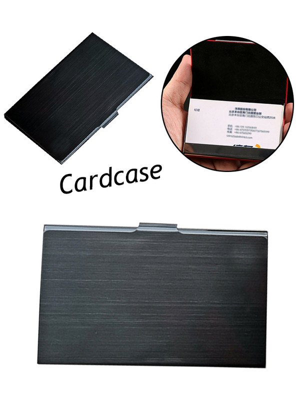 Nerūdijančio plieno dėžutės vizitinės kortelės dėklas Kreditinės kortelės dėklas Kortelių dėžutės kortelių laikiklis Vienspalvis, telpa 13 verslo kortelių iš nerūdijančio plieno