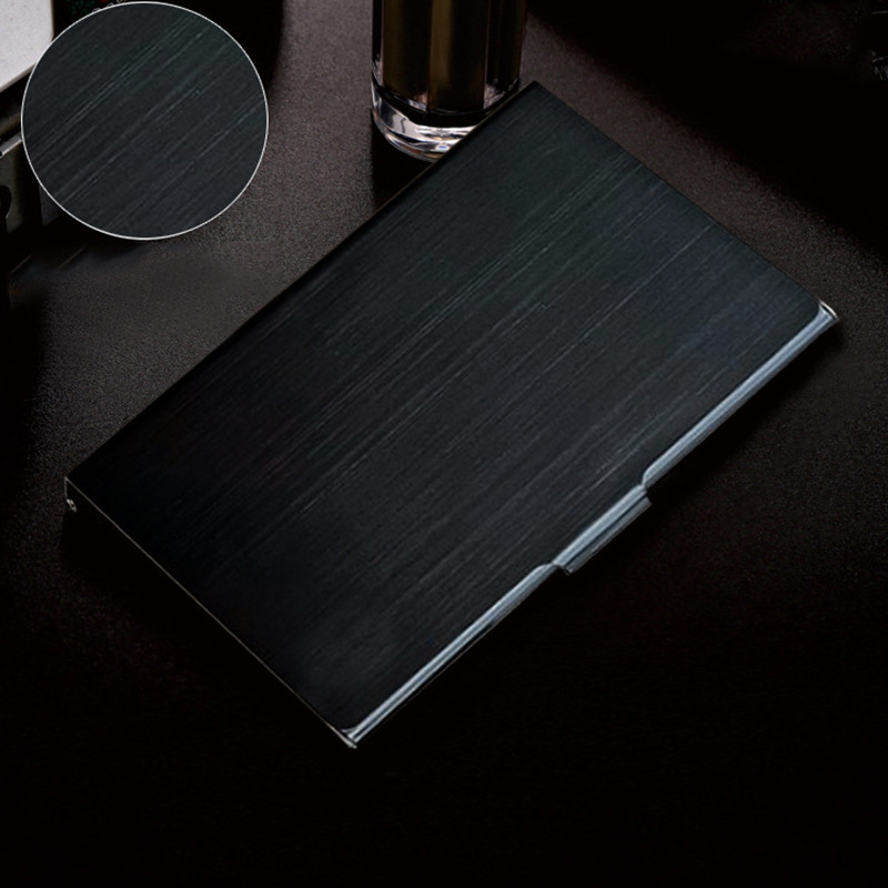 Nerūdijančio plieno dėžutės vizitinės kortelės dėklas Kreditinės kortelės dėklas Kortelių dėžutės kortelių laikiklis Vienspalvis, telpa 13 verslo kortelių iš nerūdijančio plieno