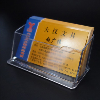 Ακρυλική θήκη επαγγελματικής κάρτας Καθαρή κάρτα ονομάτων Organizer Επιτραπέζια βάση γραφείου Διαφανές κουτί αποθήκευσης σε ράφι επαγγελματικής κάρτας