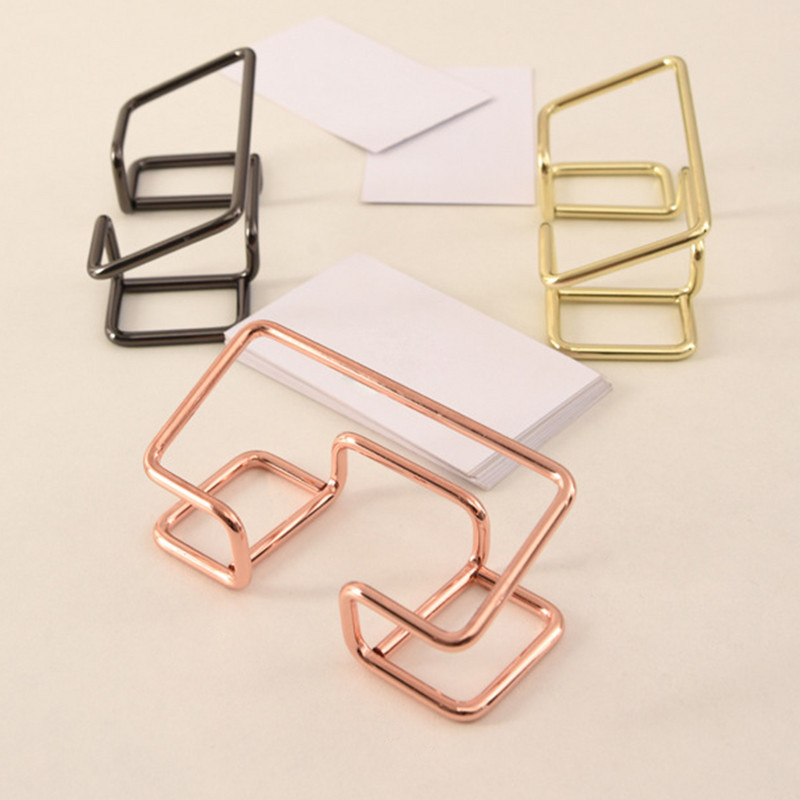 Névjegykártya-kijelző fém asztali névjegykártya-tartó Minimalista névjegykártya-rendező irodai asztali munkalaphoz