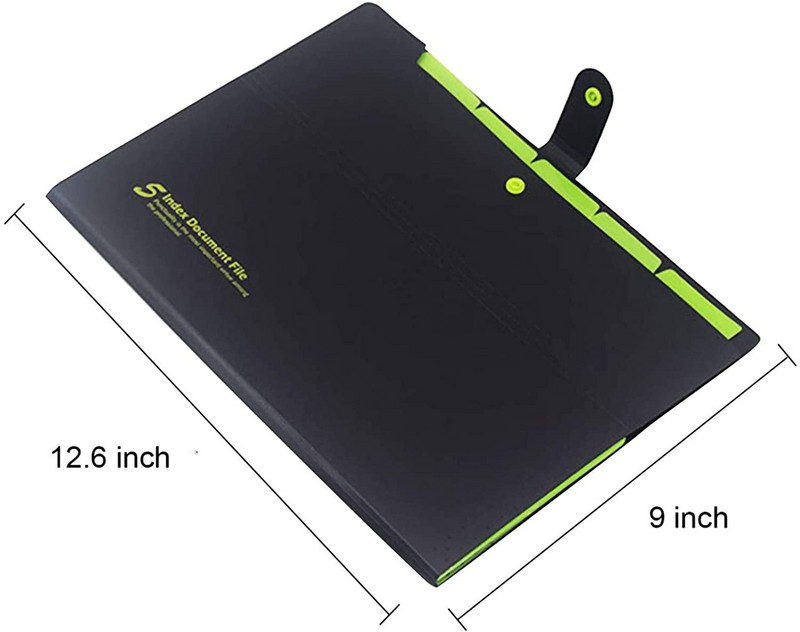 Φάκελοι φακέλων αρχείων ακορντεόν A4 Plastic Muilt-Colors, Επέκταση φακέλων αρχείων με 6 τσέπες, με κούμπωμα, για σχολικό γραφείο στο σπίτι