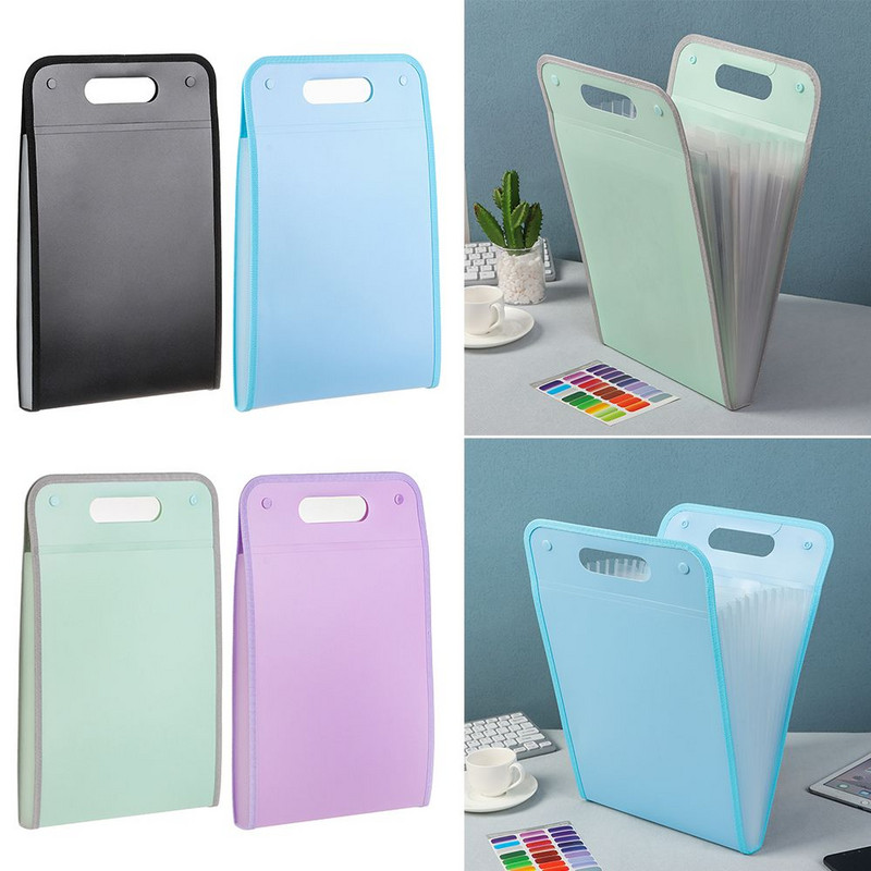 A4 Офис консумативи Преносима папка за съхранение Хартиен органайзер Чанта за сметки Разширяваща се чанта за органи 13 джоба Чанта за документи Папка за файлове