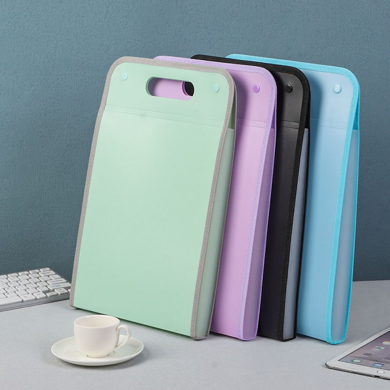 A4 Офис консумативи Преносима папка за съхранение Хартиен органайзер Чанта за сметки Разширяваща се чанта за органи 13 джоба Чанта за документи Папка за файлове