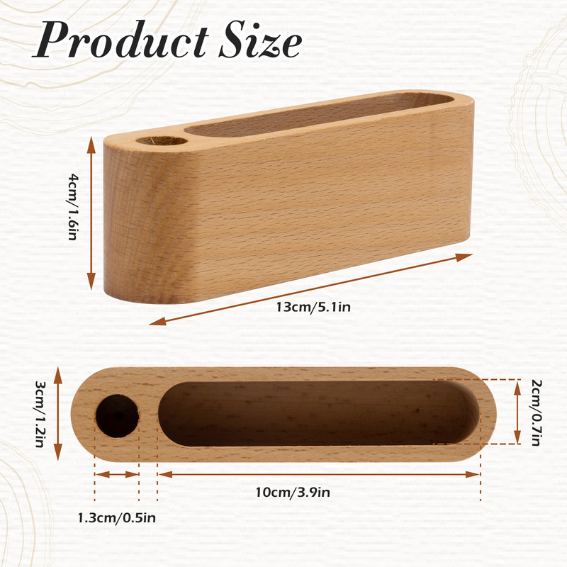 Ξύλινη θήκη επαγγελματικών καρτών με υποδοχή στυλό Επιτραπέζια βάση επαγγελματικών καρτών Οθόνη θήκης υπομνημάτων Κουτί αποθήκευσης οργάνωσης κάρτας για γραφείο