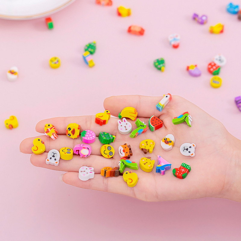 20 buc/set Mini gumă pentru animale pentru elevi din școala elementară, desene animate creative, gură mică drăguță, papetărie Kawaii, cadouri pentru copii