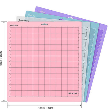 3 бр. 12x12 инча гравираща машина Основна плоча Подложка за рязане за Cricut/Cameo 4 с нехлъзгаща се решетъчна PVC лепилна подложка за рязане