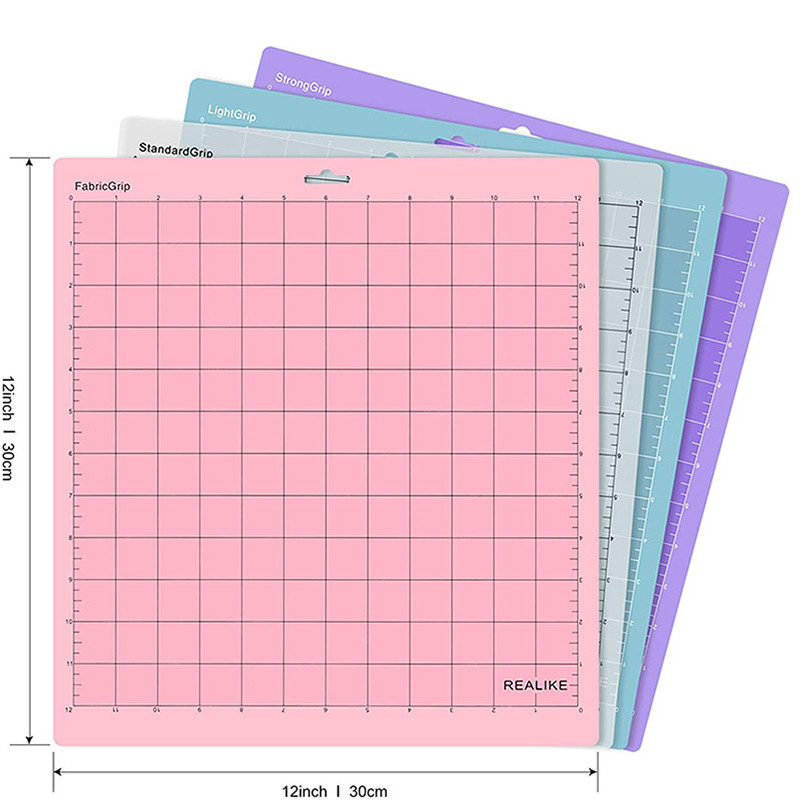 3 db 12x12 hüvelykes gravírozógép alaplemez vágószőnyeg Cricuthoz /Cameo 4 csúszásmentes rácsos PVC ragasztós vágószőnyegekkel
