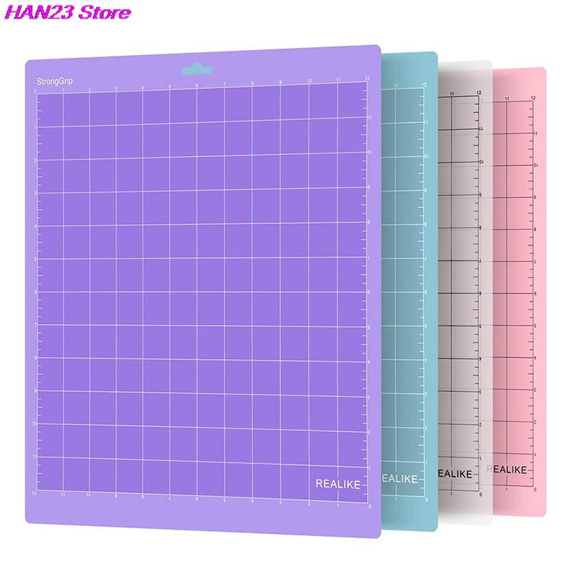 4 színű 12x12 hüvelykes Cameo Silhouette Gravírozógép Alaplap Szerszámpárna Vágószőnyeg Cricut/Cameo 4 Tapadó PVC vágószőnyeghez