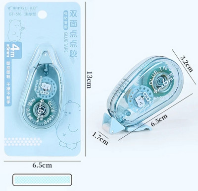 Kétoldalas ragasztó ragasztó dupla érintkező szalag 4m*6mm Esztétikus írószer scrapbooking ragasztószalag görgő kawaii írószer