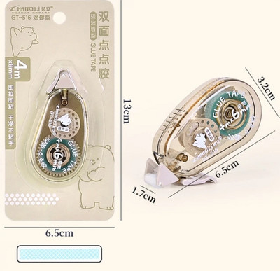 Kétoldalas ragasztó ragasztó dupla érintkező szalag 4m*6mm Esztétikus írószer scrapbooking ragasztószalag görgő kawaii írószer
