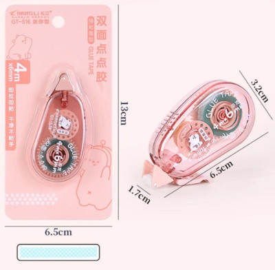 Kétoldalas ragasztó ragasztó dupla érintkező szalag 4m*6mm Esztétikus írószer scrapbooking ragasztószalag görgő kawaii írószer