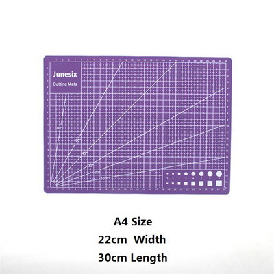 Színes A4-es vágószőnyeg kétoldalas rács öngyógyuló PVC szoborlap művész faragó szerszámok kézi kézműves gravírozótábla