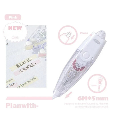 Πολύχρωμες ταινίες hightlighter Kawaii Διορθωτική ταινία Στυλ κολλητική σημείωση Υπέροχο μαξιλάρι γραφής μονόχρωμο Σημάδισε βασικές προτάσεις Μαθητής