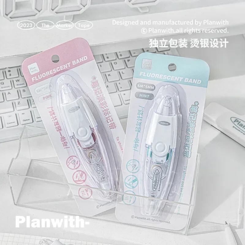 Πολύχρωμες ταινίες hightlighter Kawaii Διορθωτική ταινία Στυλ κολλητική σημείωση Υπέροχο μαξιλάρι γραφής μονόχρωμο Σημάδισε βασικές προτάσεις Μαθητής