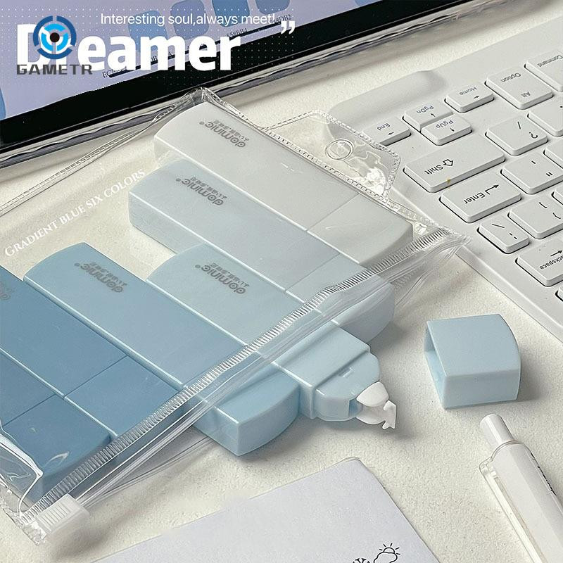 6db/készlet korrekciós szalag Creative Korean Ins Simplicity egyszínű korrekciós szalag Vissza az iskolába tanulói kellékek