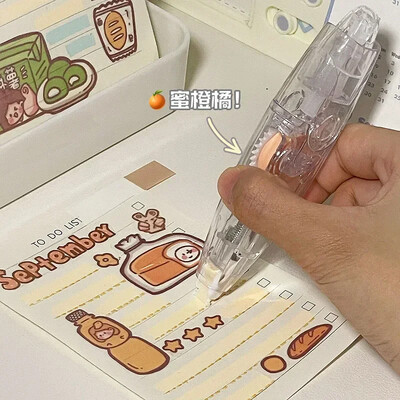 1 PC Creative Tape Highlighter for Kids Simplicity Μονόχρωμος δείκτης Λέξεις-κλειδιά Ταινία Διαφανής Ορατή Ταινία Επισήμανσης Λέξεων