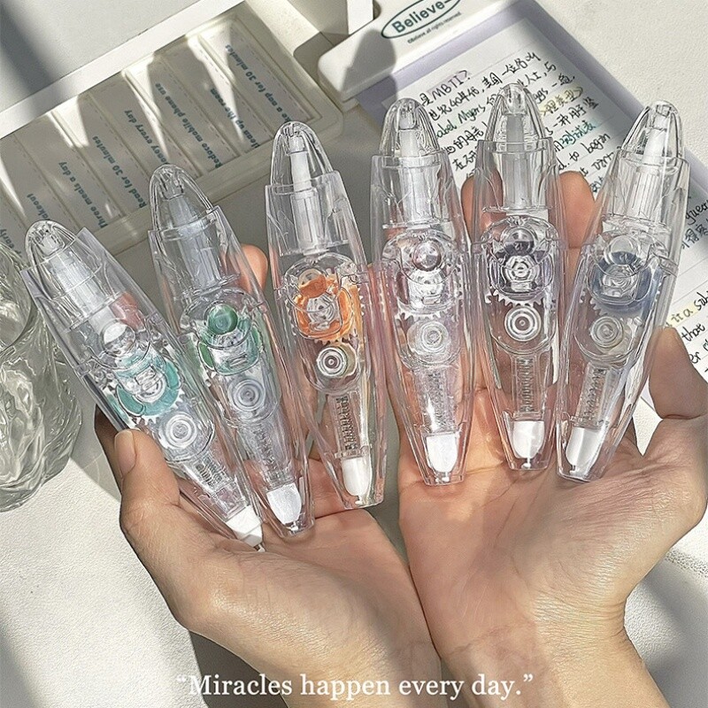 1 PC Creative Tape Highlighter for Kids Simplicity Μονόχρωμος δείκτης Λέξεις-κλειδιά Ταινία Διαφανής Ορατή Ταινία Επισήμανσης Λέξεων