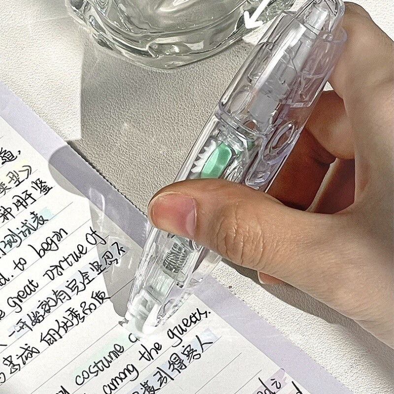 1 PC Creative Tape Highlighter for Kids Simplicity Μονόχρωμος δείκτης Λέξεις-κλειδιά Ταινία Διαφανής Ορατή Ταινία Επισήμανσης Λέξεων