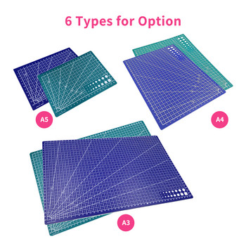 A3/A4/A5 Подложка за рязане Едностранна дъска за рязане Подложка за рязане Направи си сам Инструмент с ясни ъгли за скрапбукинг проекти за изкуство и занаяти
