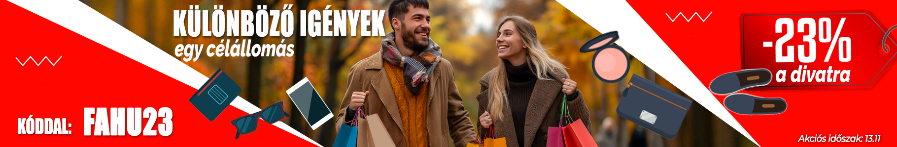 -23% kiválasztott termékekre