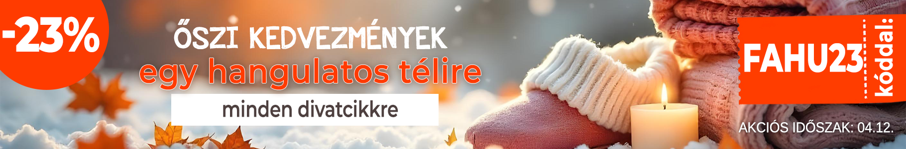 -23% kiválasztott termékekre